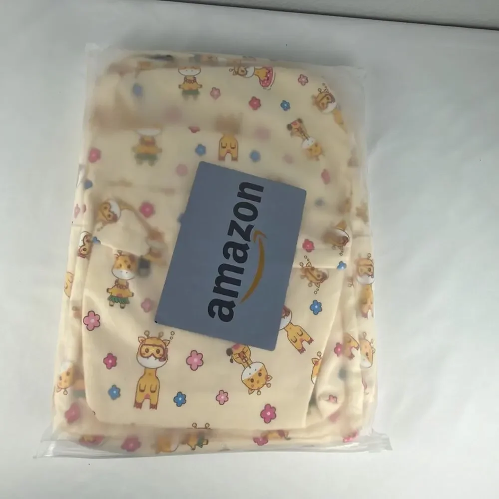 NWOT Giraffe School Backpack Girls, 3Pcs Waterproof Lunch bag pencil case